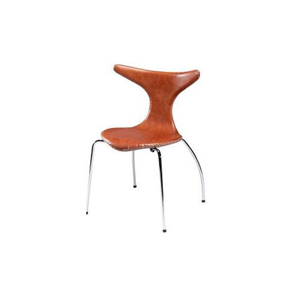 A-DOLPHIN-chair-brown-leather-w.-stitches-and-chrome-legs_front-1-Ps